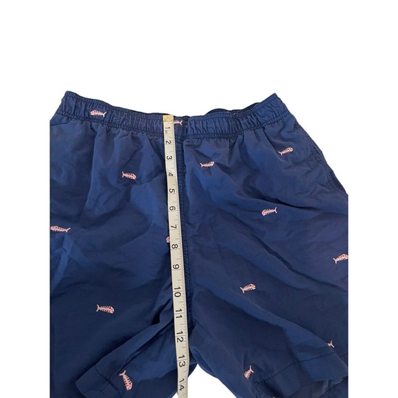 J Mclaughlin Mens Gingham Blue Fish Fishes Swim Trunks Suit Bathing Size S RARE - Picture 10 of 14